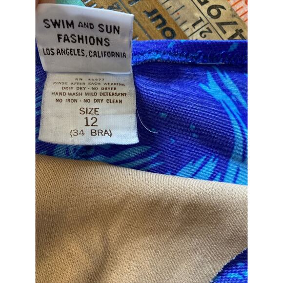 Vintage DeWeese Bikini S/ M High Waisted 2 Piece Mod 1970s Retro USA Swimwear - Picture 6 of 11